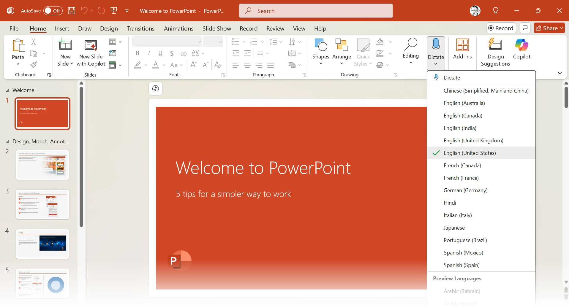 Tính năng Transcribe trong Microsoft Word, cho phép chuyển đổi âm thanh thành văn bản viết tự động, hỗ trợ soạn thảo nhanh.