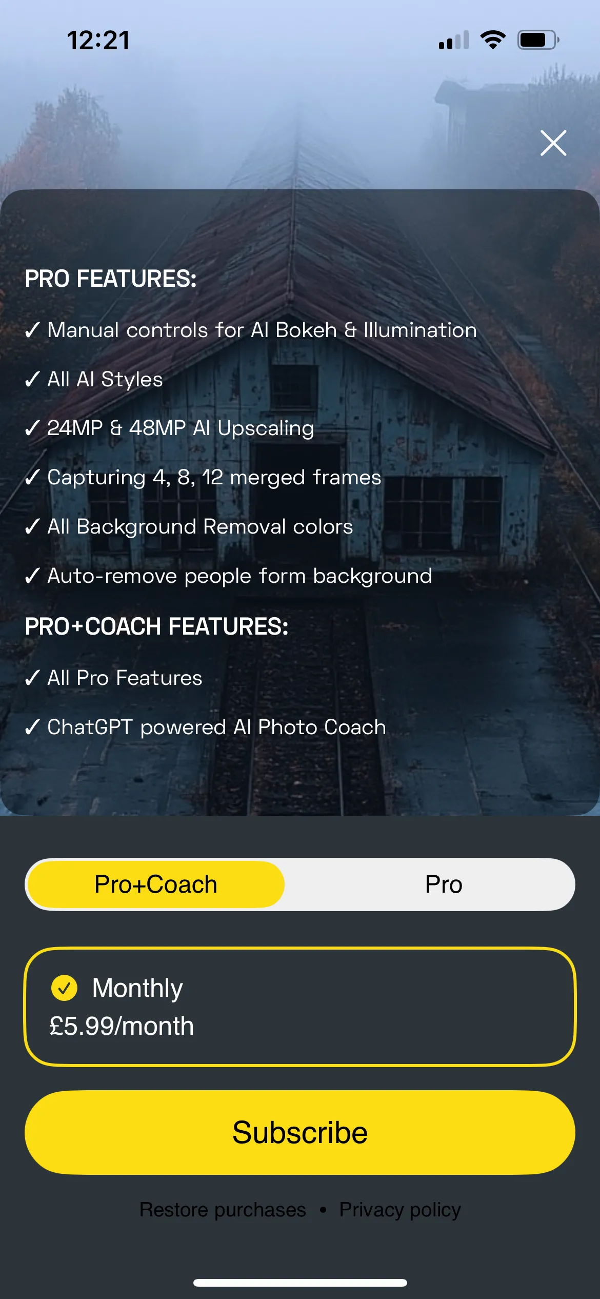 Tổng quan các tính năng cao cấp của NeuralCam Pro và tùy chọn PhotoCoach, mở rộng khả năng chỉnh sửa ảnh.