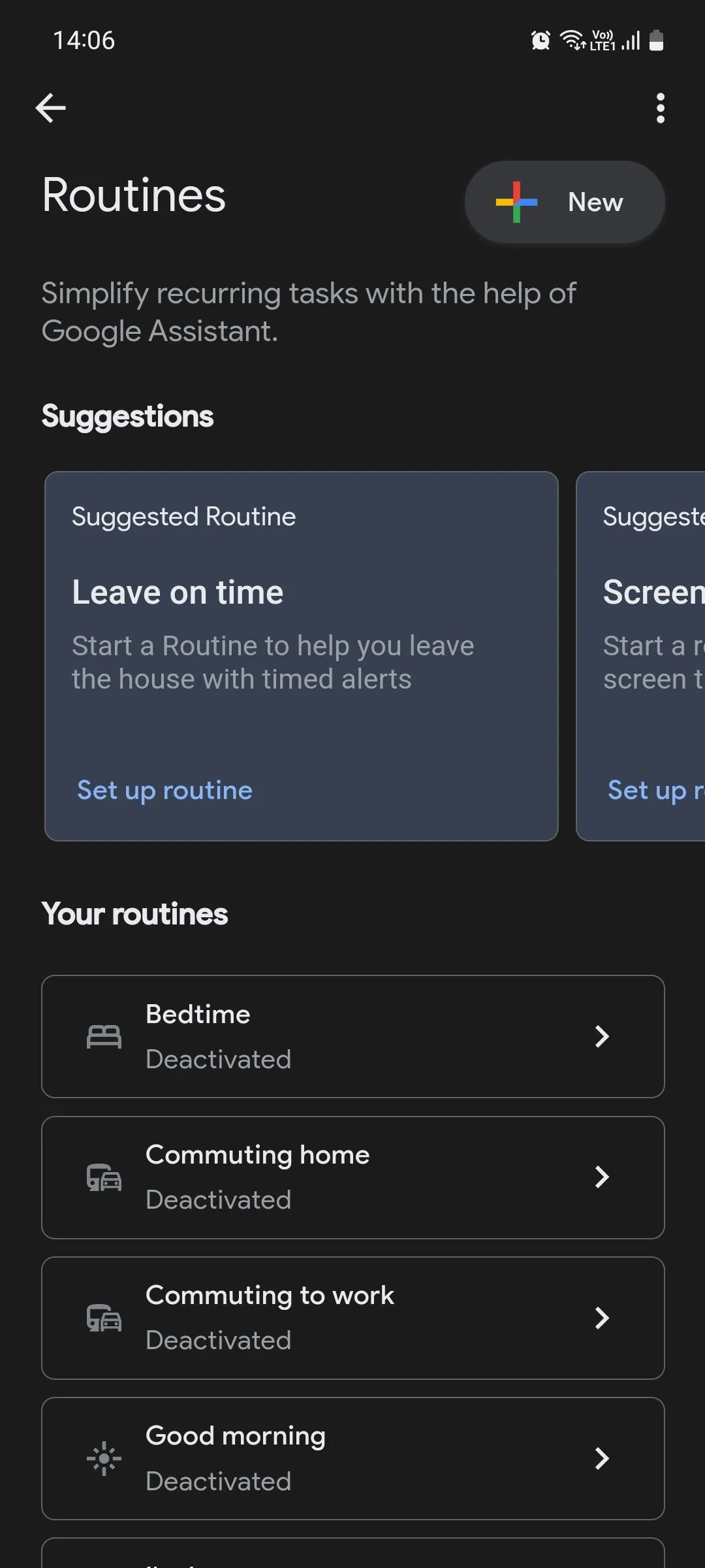 Trang chủ tính năng Google Assistant Routines