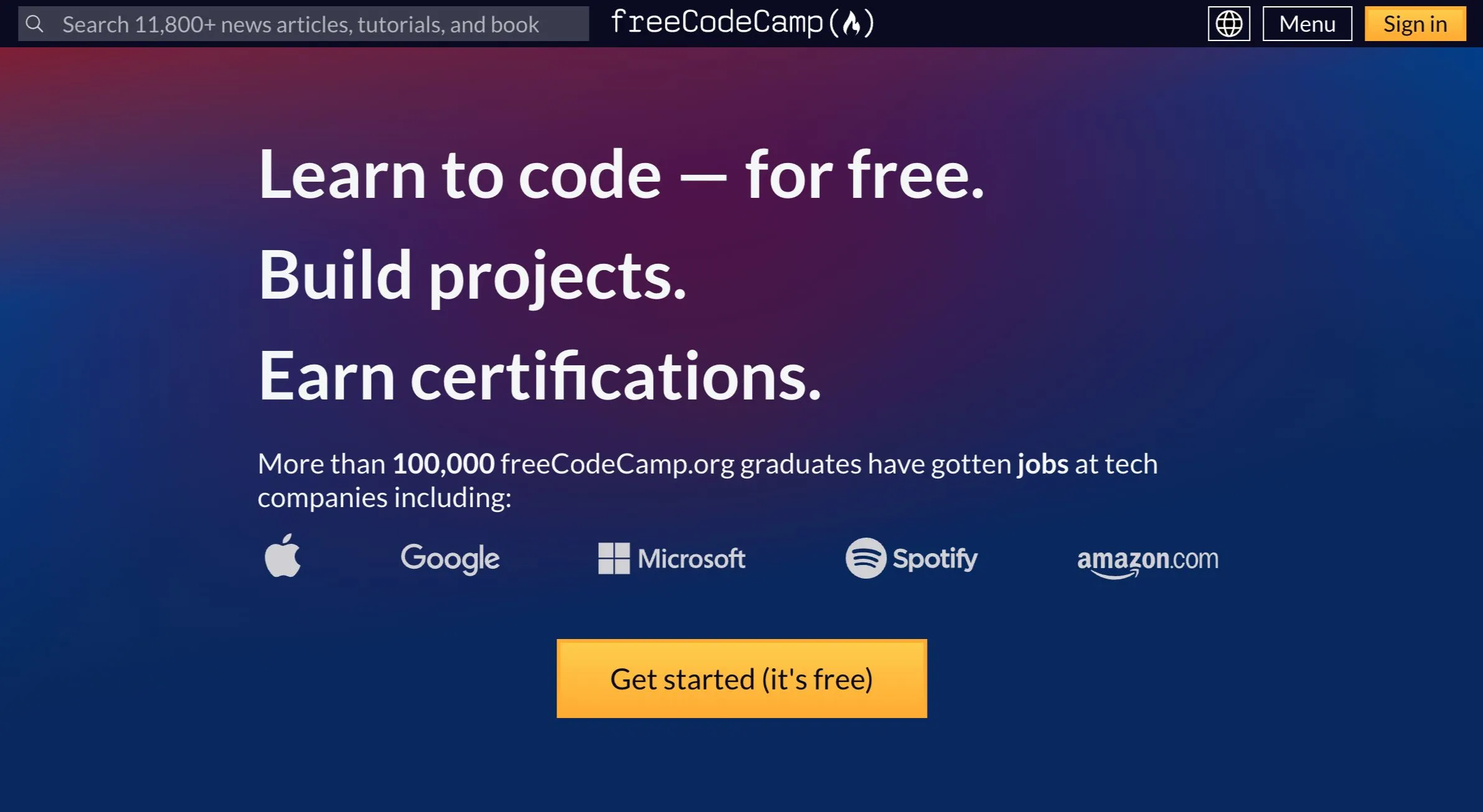 Trang web freeCodeCamp dạy lập trình