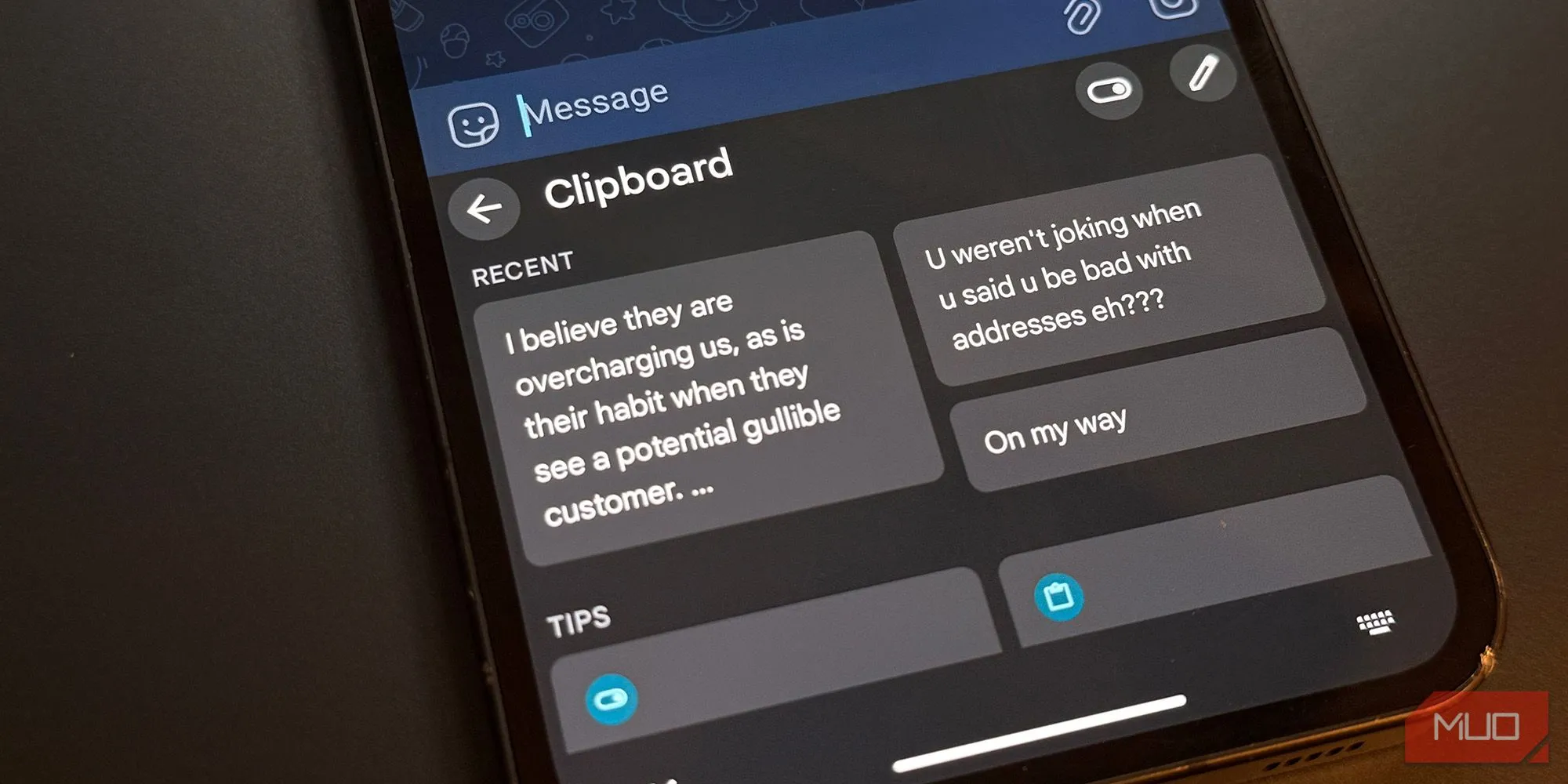 Trình quản lý bảng nhớ tạm (Clipboard manager) trên Android 15