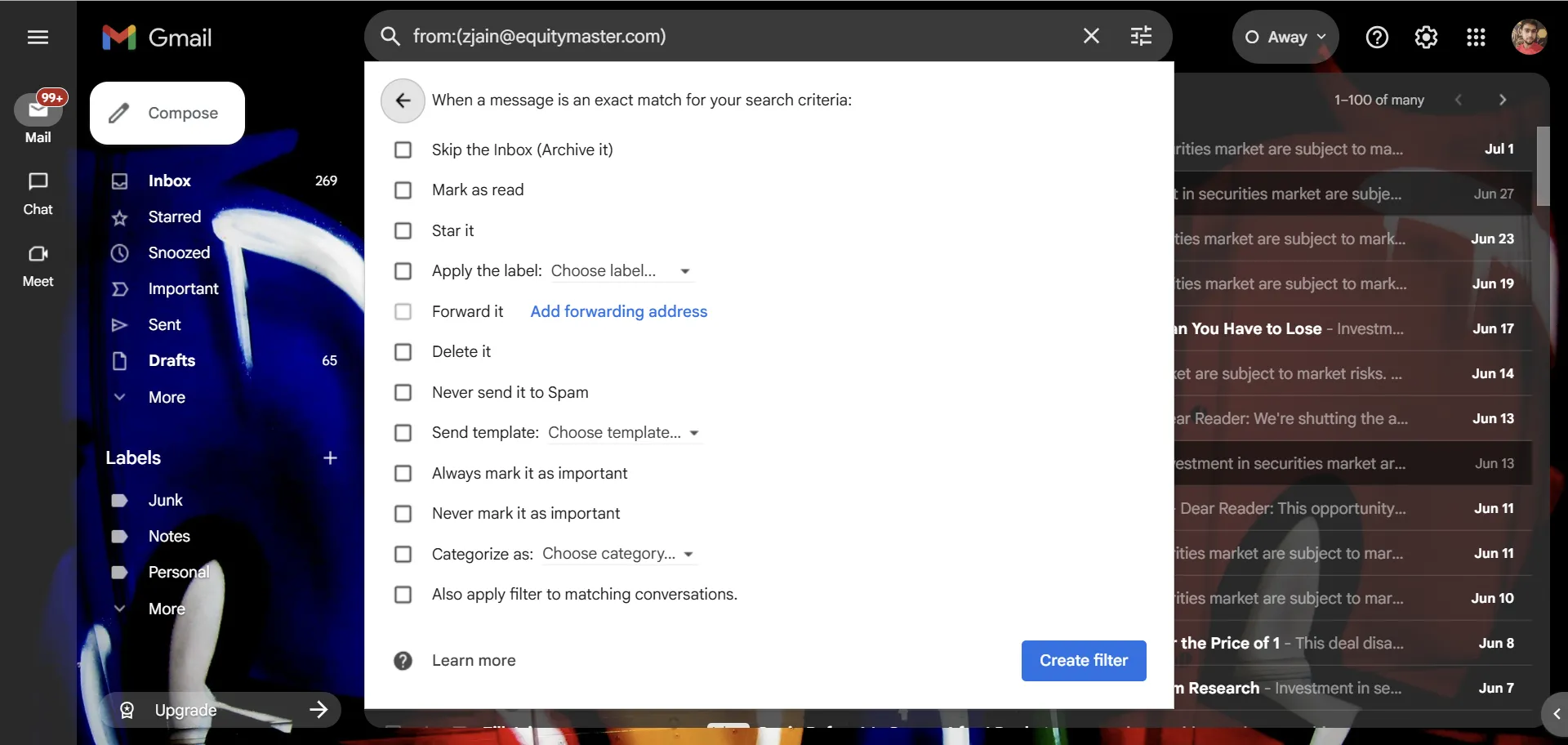 Tùy chỉnh các quy tắc cho bộ lọc Gmail để tự động xử lý email không mong muốn