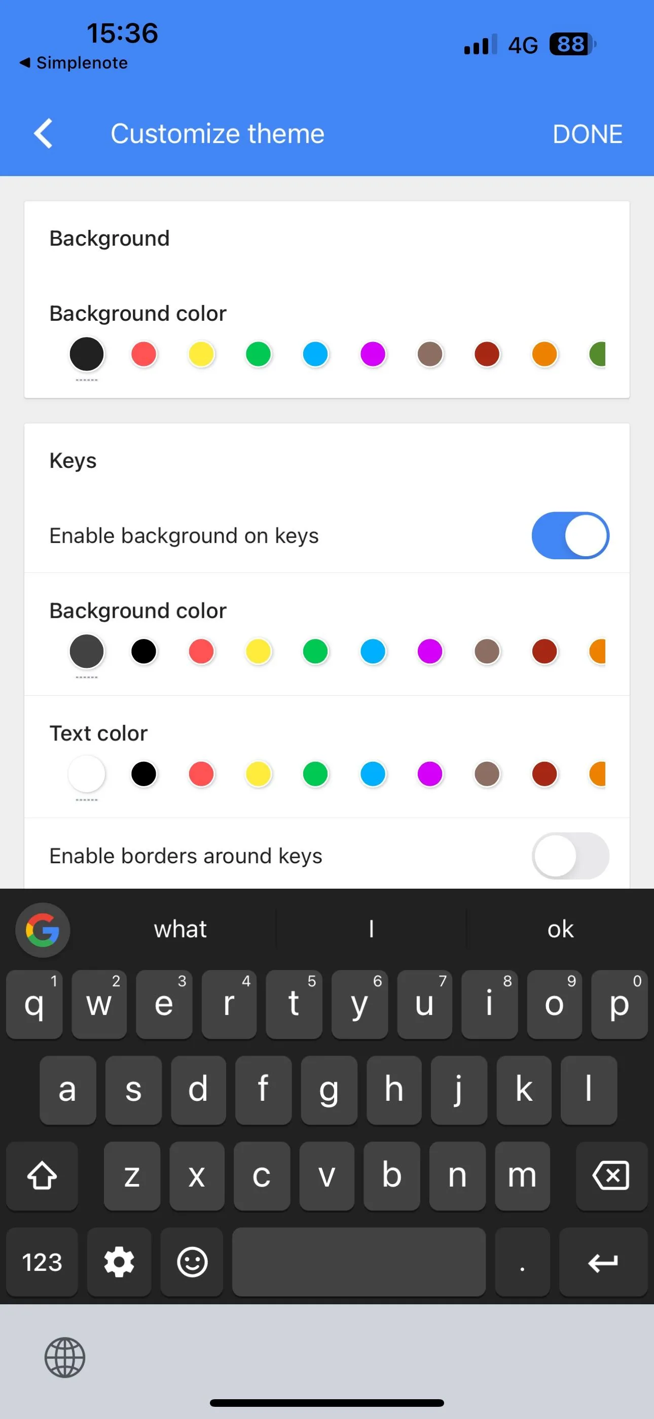Tùy chỉnh chủ đề bàn phím Gboard với các lựa chọn hình nền và màu sắc đa dạng.