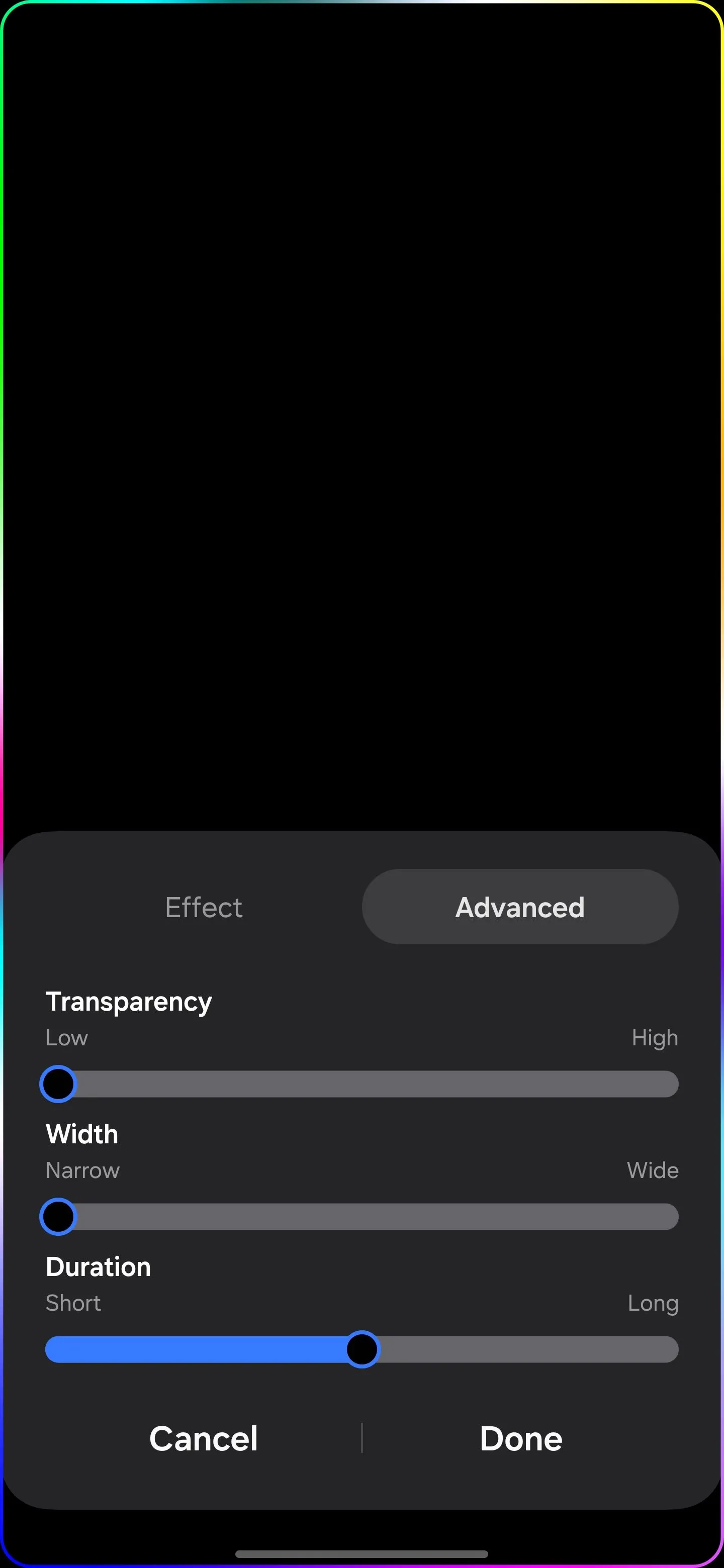 Tùy chỉnh thời lượng hiệu ứng Edge Lighting trong Samsung Routines