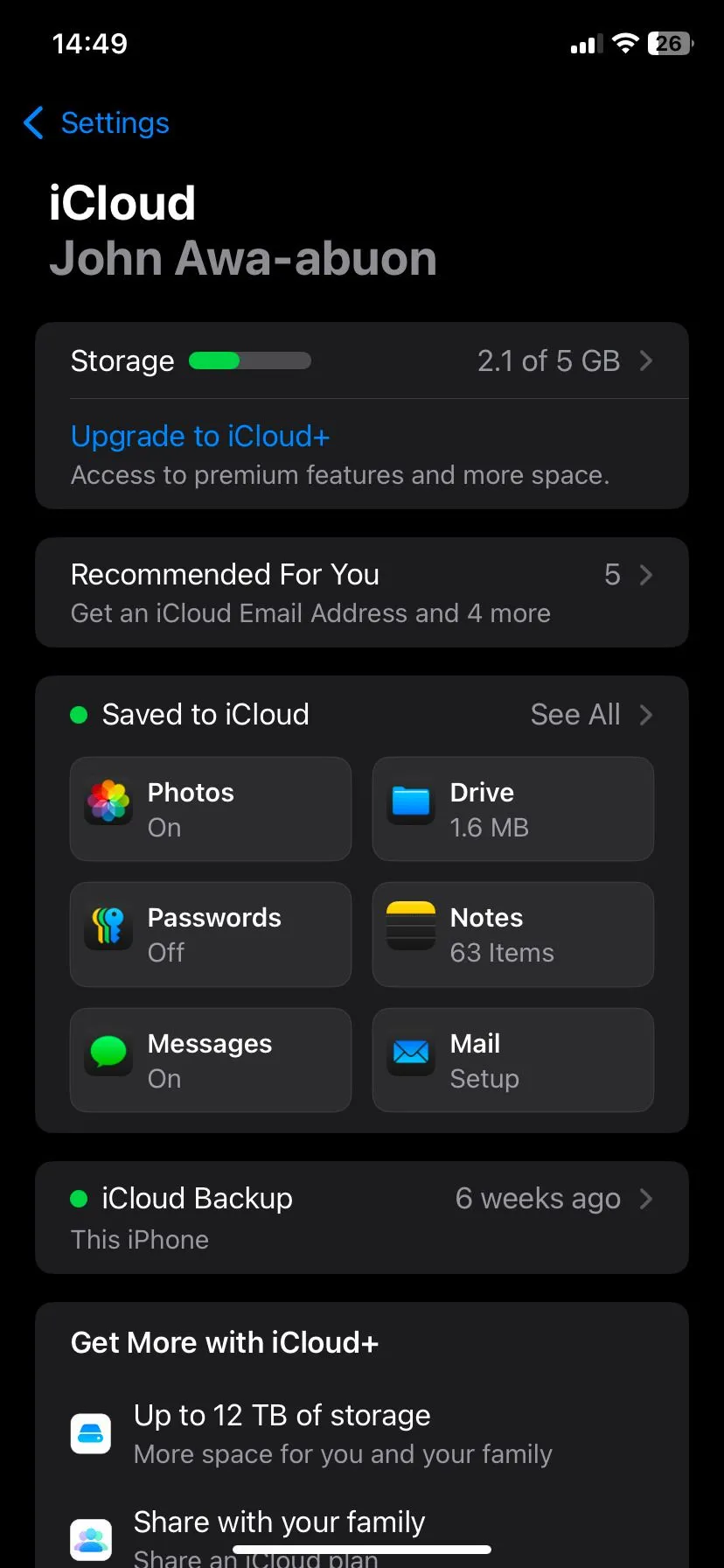 Tùy chọn Ảnh iCloud và Tối ưu hóa dung lượng iPhone trong cài đặt iCloud