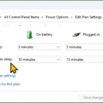 Tùy chọn "Change advanced power settings" trong cửa sổ "Power Options" trên Windows 11.