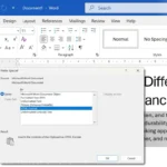 Tùy chọn dán trong Microsoft Word với mục Paste Special
