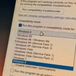 Tùy chọn hệ điều hành trong menu thả xuống Chế độ tương thích trên Windows 11 giúp chạy ứng dụng cũ