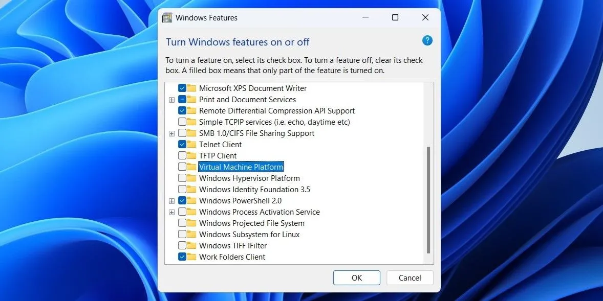Tùy chọn nền tảng máy ảo trong tính năng Windows cần được xem xét vô hiệu hóa để giảm thiểu nguy cơ tấn công ransomware