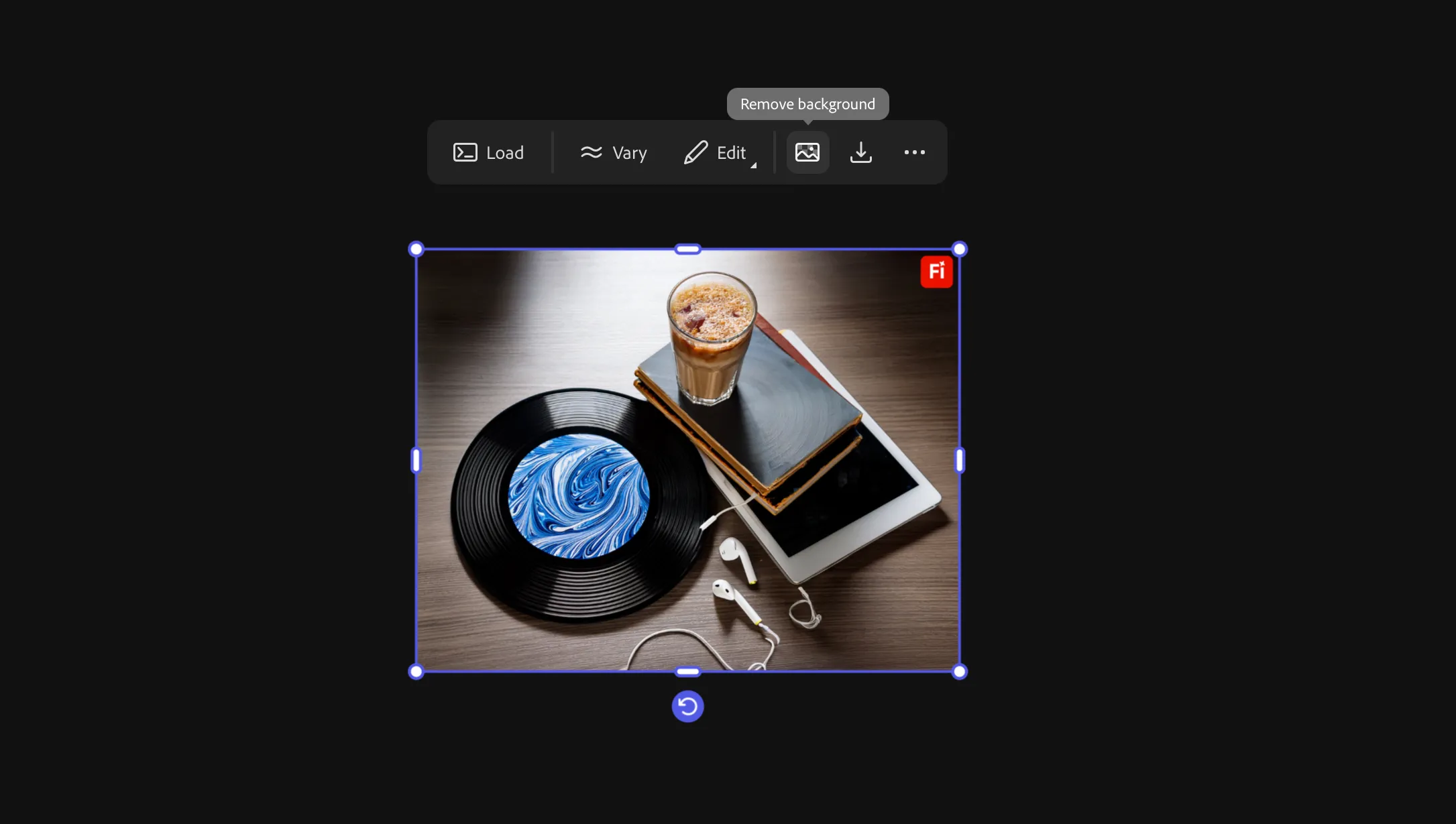 Tùy chọn Remove background để xóa phông ảnh bằng AI trong Adobe Firefly Boards
