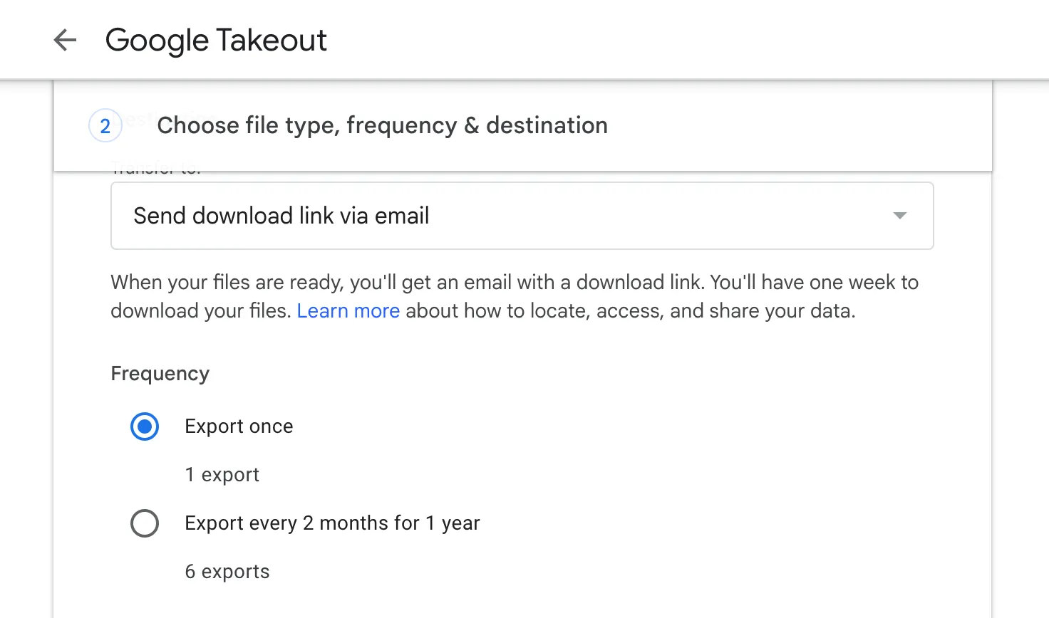 Tùy chọn xuất bản sao email Gmail thông qua Google Takeout để sao lưu dữ liệu cá nhân.