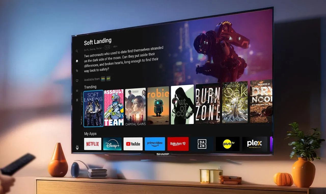 TV thông minh Sharp chạy TiVo OS minh họa độ bền và tuổi thọ cao của tivi Mini-LED