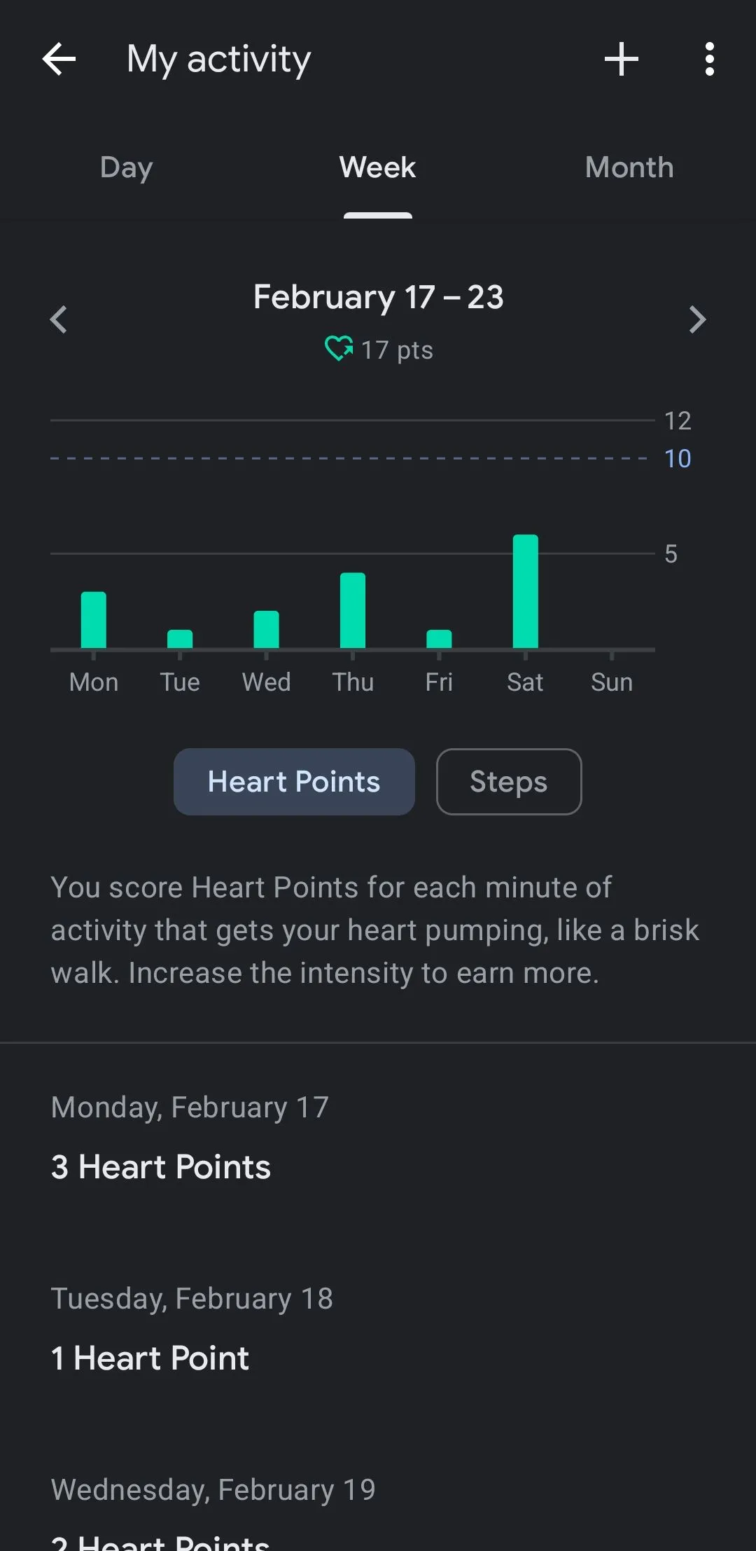 Ứng dụng Google Fit hiển thị tab &quot;Hoạt động của tôi&quot;, nơi người dùng có thể dễ dàng xem lại nhật ký tập luyện.
