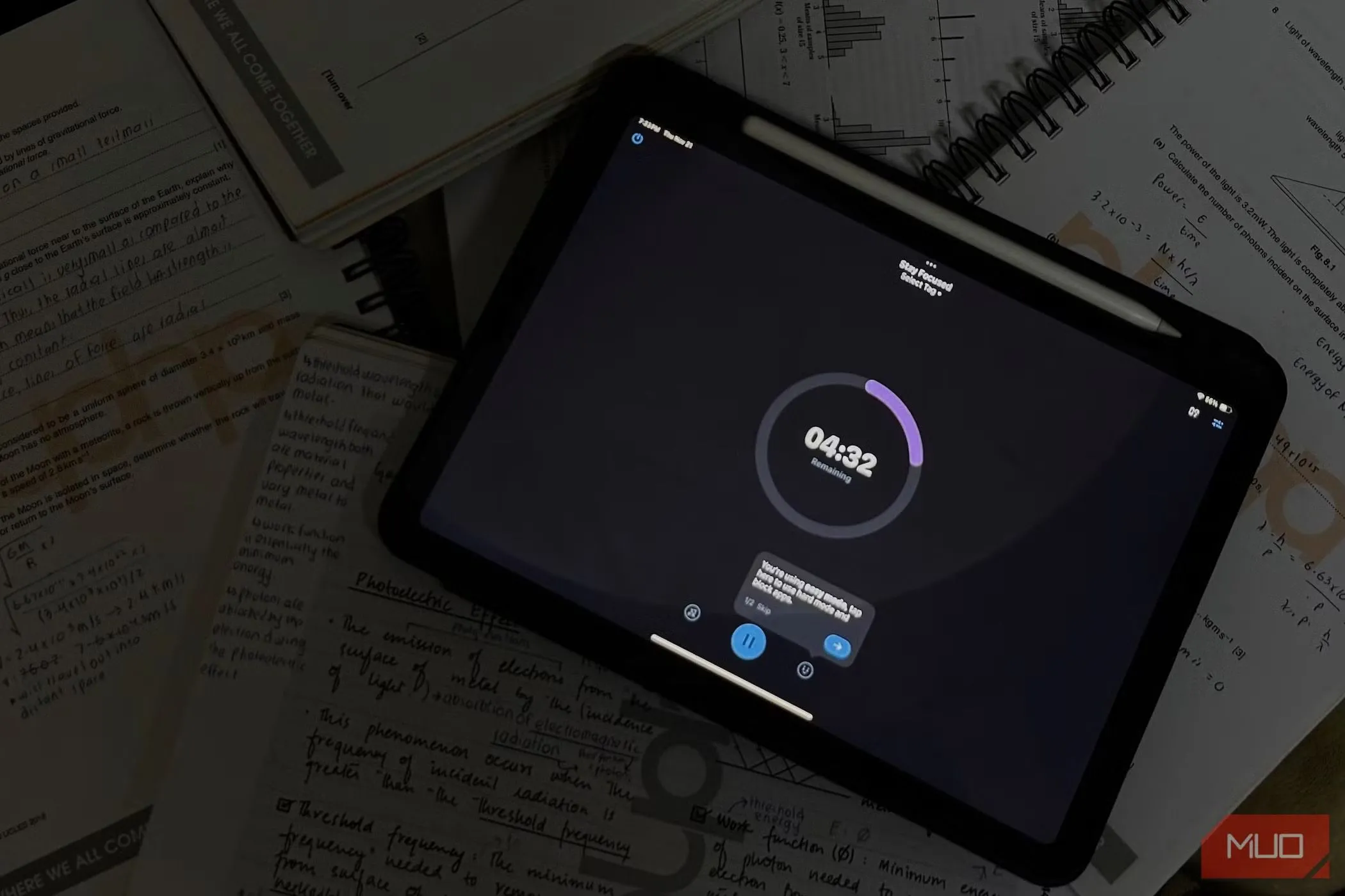 Ứng dụng hẹn giờ học tập trên iPad với ghi chú xung quanh